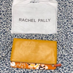 Orange fold over clutch